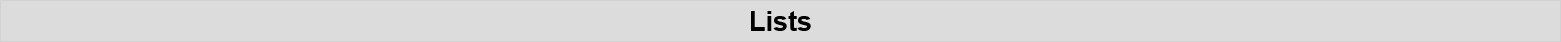 Lists